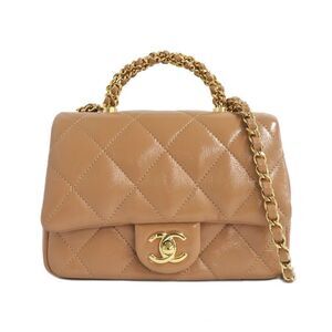 Chanel Matelasse 24B CC Twisted Chain Mini Flap Bag Shiny Lambskin